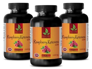 Raspberry Ketones Lean 1200mg w/ Resveratrol, Acai, Green Tea Extracts 3 Bottles