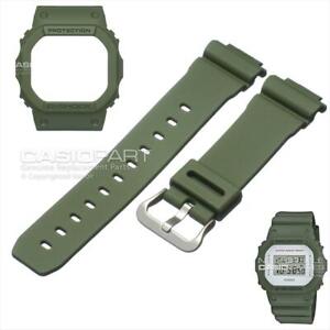 CASIO Original G-Shock Watch Band DW-5600M-3 Green Strap & Bezel DW-5600