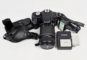Canon EOS 500D SLR + EF-S 55-250mm Zoom Lens + Battery Grip