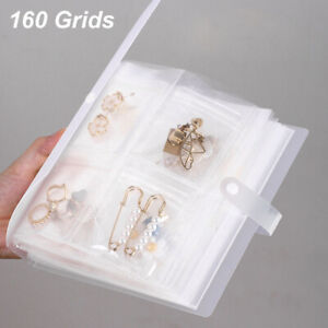 84/160 Grid Jewelry Storage Book Portable Travel Organizer Album Transparent Bag