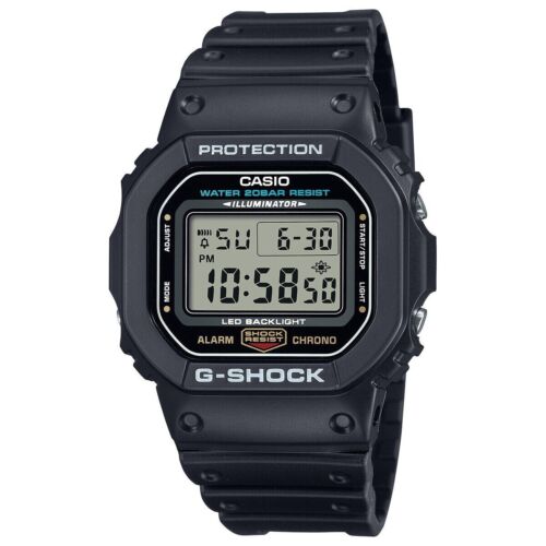 CASIO DW5600E-1V Mens Classic GSHOCK Black Resin Digital Chronograph Sport Watch