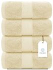 Bath Towels - Luxury Cotton Bathroom Beach Spa Towel 30x56  4/PK Super Absorbent