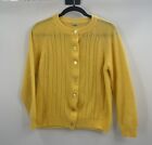 Vintage miss k acrylic yellow cardigan size large