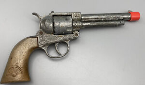 Vintage Edison Giocattoli SPA Toy Pistol Cap Gun Shooter Orange Safety Cap Plug