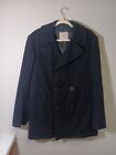 Vintage US NAVY Wool Enlisted Man's Peacoat Overcoat, Major Coat Co. Size 40R