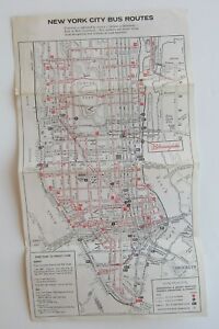 Rare Bloomingdales New York City Bus Route Map  + 64 Worlds Fair 60's