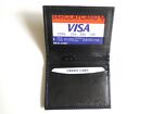 Black Bifold Wallet ID Credit Card Money Holder Genuine Leather For Men