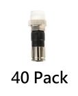 40 Pack of RG6 Male Coax Cable Compression Connectors PPC FITTINGS Outdoor Lot