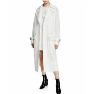 NWT COACH White Military Trench Cotton Lightweight Coat | Size 6 | $795 | New