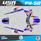 Graphics Kit for Yamaha PW50 (1990-2023) PW-50 PW 50 USA Series- Red Blue
