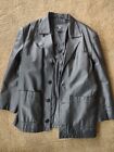 Junction West Men's 100% Leather Blazer/Jacket Black: M/L