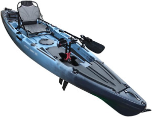 Fishing Kayak 12' Pedal Fin Drive Powered, Sit-On-Top or Stand-Capable | 550 Lbs