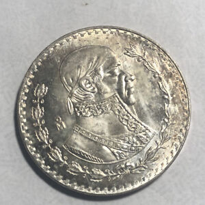 Mexico's Last Silver Coin 1967 Un Peso Almost Uncirculated/Uncirculated