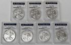 2018 - 2023 American Silver Eagles PCGS MS70 Early Issue Lot Of 7