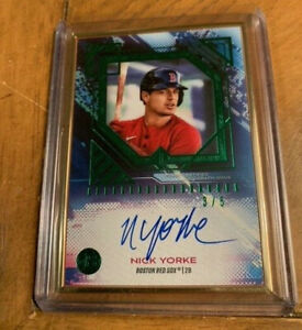 2021 Bowman Transcendent Framed Rookie Auto 3/5 Green Nick Yorke /5  RED SOX
