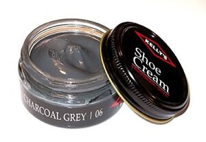Made in USA Kelly's Shoe Cream Leather Polish (CHARCOAL GREY)