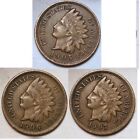 1905, 1906, 1907 Indian Head Cent Pennies FULL LIBERTY VF XF (3 COIN LOT) CHOICE