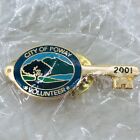 Key to the City of Poway California Enamel 2001 Volunteer Award Lapel Pin