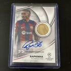 2023-24 Topps UEFA Raphinha Superstar Patch Jersey Auto Relic Gold /50 Barcelona