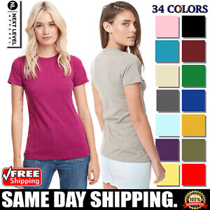 Next Level Apparel Ladies T Shirt Short Sleeves Plain CVC Top T-Shirt 6610