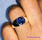 Natural AAA Tanzanite Gemstone Ring 100% Real 925 Sterling Silver Men's Ring