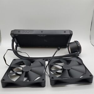NZXT 280mm AIO CPU Liquid Cooler with Customizable LCD Display, F140P Fans Black
