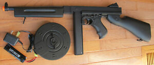Auto Electric Airsoft Gun Thompson Tommy Gun M1A1 Black up to 320 FPS/0.12G BB