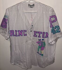 Vintage Princeton University ESleep Boxer Jersey Shirt Adult Size M Baseball