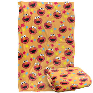 Sesame Street Elmo Pattern Silky Touch Super Soft Throw Blanket, 36