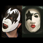 KISS 2 Rock LATEX MASKS GENE SIMMONS + PAUL STANLEY Halloween COSPLAY Costume fx
