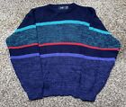 Wrangler Vintage 80s Striped Knitted Pullover Sweater Sz LG