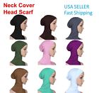 Muslim Neck Cover Head Scarf Inner Hijab Hats Islamic Under Scarf Ninja Cotton