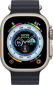 Apple Watch Ultra GPS & Cellular 49mm Titanium Trail Alpine Loop Ocean Excellent
