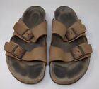 Birkenstock Arizona Slide Sandals Leather TAN BROWN US Size Men's 11 / EUR 44