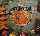 Bethany Lowe Halloween Magic Halloween Spirits Vtg Style Moon Tin Sign TF7724