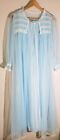 Vintage Miss Elaine Bridal Peignoir Night Gown Set Womens Small Blue Lingerie