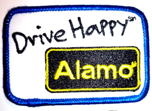 Vintage Drive Happy Alamo Car Rental Patch Badge Crest