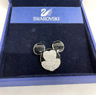 Swarovski Crystal Silver Encrusted Disney Mickey Mouse Pin 872509 - NEW