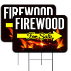 Firewood For Sale Arrow 2 Pack Double-Sided Yard Signs 16