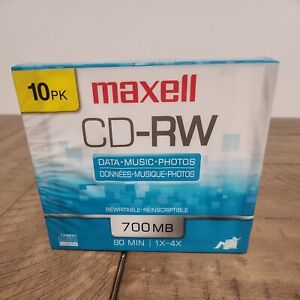 Maxell CD-RW Discs 700MB/80min 4x Silver 10/Pack 630011