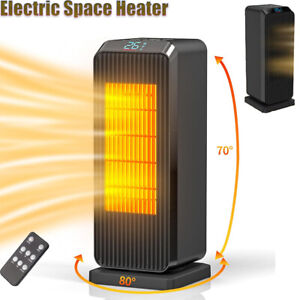 1800W Electric Ceramic Space Thermostat Heater [Tip-over Protection+Oscillating]