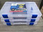 Flambeau 4007 Clear Tuff Trainer Fishing Tackle Box - Lot Of 3 With 8 Dividers