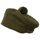 Tam o shanter , Size: 57cm + , Scottish Khaki Green Bonnet Hat , British NEW