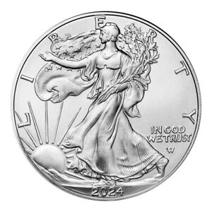 2024 $1 American Silver Eagle 1 Oz Bu--in stock