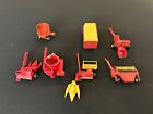 Vintage Ertl 1:64 new holland and international attachments (7 pieces)
