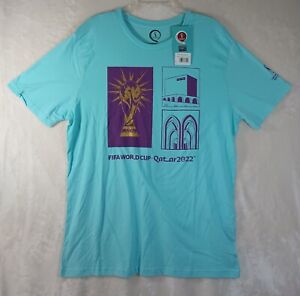 FIFA World Cup 2022 Qatar XL Light Blue T-Shirt Official Licensed NEW w/ Tags