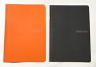 NWT 2 FABRIANO EcoQua Blank Notebooks 40 Pages Soft Cover 5x8 Orange Black Italy