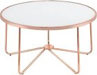 New ListingCoffee Table modern ACME Alivia in Rose Gold & Frosted Glass round living room
