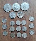 New ListingEstate Find mixed Lot Silver Coins-Half's, Quarters, Dimes 40's, 50's, 60's (R76