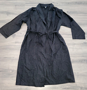 Polo Ralph Lauren men L/ XL Pajamas Robe Kimono Long sleeve Plaid Black